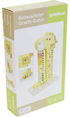 Produktbild von SpielMaus Holz Rechenschieber Giraffe