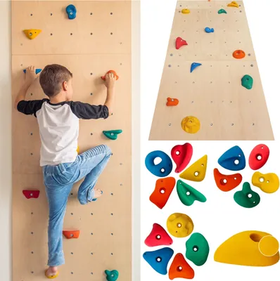 Produktbild von Create for you® - Kletterwand Kinderzimmer + 15 Klettersteine, Indoor, 75x225cm