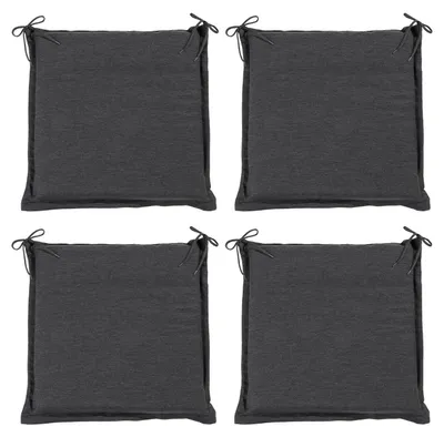 Produktbild von Sitzkissen - 45 x 47 cm - Dunkelgrau - mit Stehsaum - 4er Set