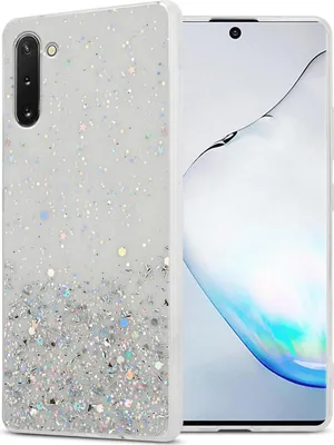 Produktbild von Cadorabo Hülle für Samsung Galaxy NOTE 10 Schutz Hülle in Transparent Handyhülle TPU Etui Glitter Cover Case Glitzer