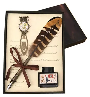 Produktbild von Calligraphie-Stift-Geschenkset – Vintage-Design mit Tinte und Lesezeichen