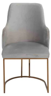 Produktbild von Modern Esszimmerstuhl Küchenstühle Luxus Design Stuhl Lehnstühle Grau Neu