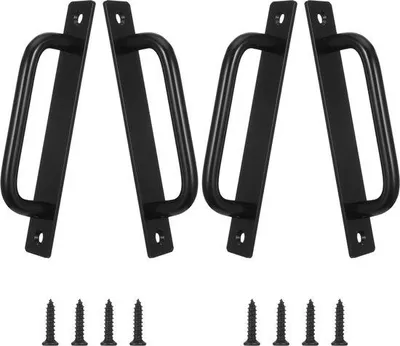 Obrázek produktu pro Uniqoos® Sada 4 kusů černých hliníkových úchytek na nábytek, včetně šroubů – univerzální úchytky pro skříně, zásuvky a dveře, odolné proti skvrnám a korozi