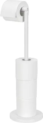 Obrázok produktu pre Držiak na toaletný papier z nehrdzavejúcej ocele – 21 x 55 x 17 cm – biely