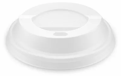 Produktbild von 250x  Deckel Domdeckel weiß für Trinkbecher aus CPLA Ø 8cm