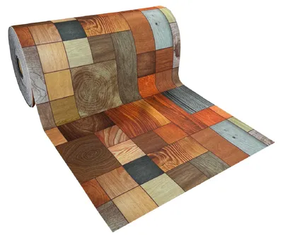 Imagen del producto de Alfombra moqueta antideslizante por metros para cocina y pasillo - Madera 7080020