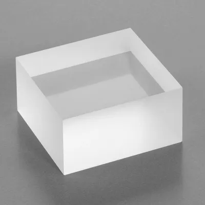Produktbild von Acrylglasblock 40x40x20mm transparent, mit seidenmatten / satinierten Seitenkanten / Acryl / Acrylglas / massiv / klar / farblos / Dekoration - Zeigis®