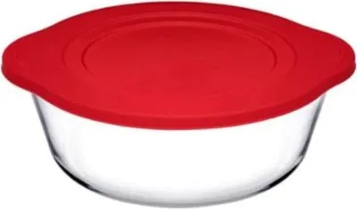 Produktbild von Pasabahce Borcam runde Glasschale mit Deckel, 840 ml, Borosilikatglas