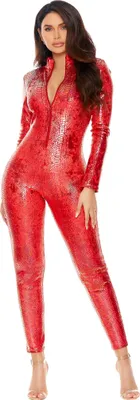 Produktbild von Reptilien Catsuit rot Größe: S-M