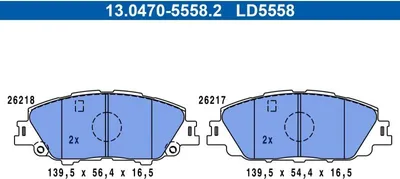 Zdjęcie produktu dla Klocki Ham. Toyota P. Prius Yaris 1,5-1,8 19- Ceramic