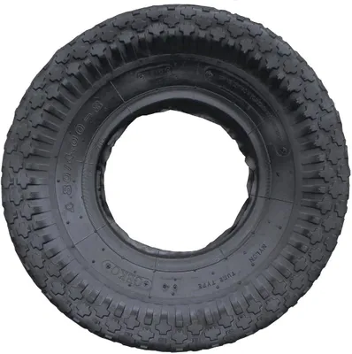 Produktbild von Robuster Schubkarrenreifen 4.00-8 2PR – Belastbar bis 210 kg, geeignet für Garten- und Bauarbeiten.