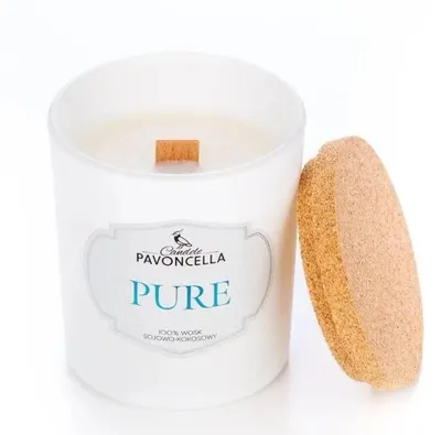 Image de Bougie à la cire de soja Pure blanche 135 g - Pavoncella