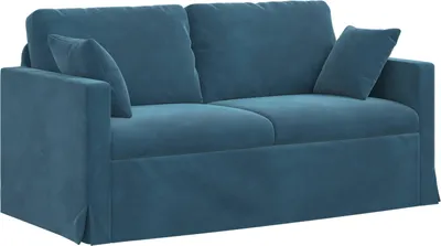 Image de vidaXL Canapé bleu 158 x 78 x 80 cm Velours