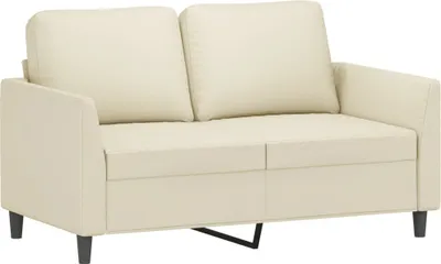 Image de vidaXL Canapé 2 places crème 120 cm similicuir