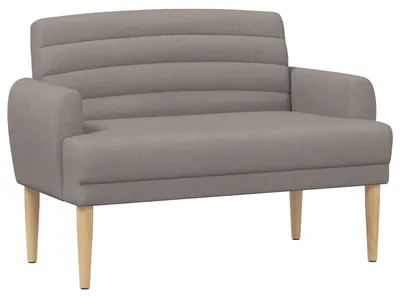 Immagine prodotto di vidaXL Divano a due posti con cuciture a bottone, color tortora, 116 x 67 x 80 cm, rivestito in tessuto