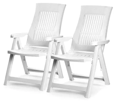 Produktbild von 2er Set Klappstuhl Gartenliege mit 5 Positionen für Outdoor