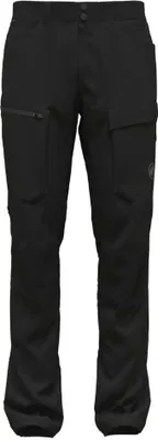 Zinal Hybrid Pants von Mammut; schwarze Trekkinghose für Herren mit mehreren Taschen.