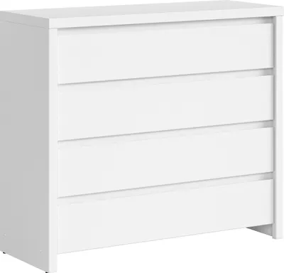 Produktbild von Kommode Soren mit 4 Schubladen, Weiß matt, 92cm