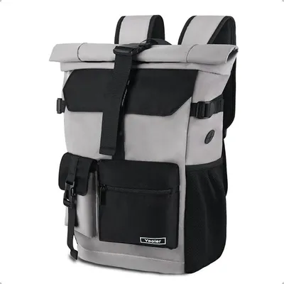 Produktbild von PolkaHome® Rolltop Rucksack, wasserdichter Laptop-Rucksack, großer Rucksack für Herren und Damen, Reiserucksack mit Laptopfach, 17,3