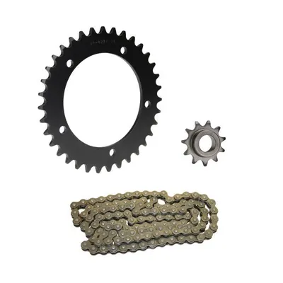 Produktbild von Kettensatz 3-teilig schwarz 11/35 Zähne für Hercules KX 5 (bis Motor Nr. 10697365)