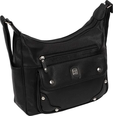 Produktbild von Umhängetasche (15167) Damentasche Schultertasche Leder Optik Handtasche SCHWARZ