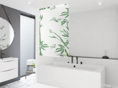 Image de Rideau de douche basique en PEVA Bambus 150x190 cm