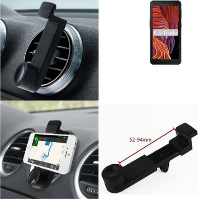 Produktbild von K-S-Trade Lüftungshalterung kompatibel mit Samsung Galaxy XCover 5 KFZ-Halterung Autohalterung Handy-halterung Lüftungsgitter Lüftungsschlitze