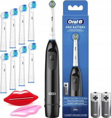 Immagine prodotto di Oral-B | Spazzolino elettrico - Advance Power - Nero - Con 8 testine di ricambio - Pulizia efficace dei denti