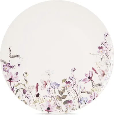 Produktbild von Orion | Dessertteller - 20,5 cm - aus Porzellan - Weiß - Blumenmuster - Rund - Spülmaschinenfest - LOUKA