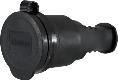 Produktbild von Schuko Kupplung 16A 230V Gummi Stecker Schuko Schutzkontakt VDE IP44 schwarz