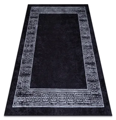 Image de Tapis lavable MIRO 51223.807 Marbre, grec antidérapant - noir / blanc noir 200x290 cm