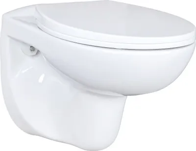 Produktbild von Spülrandloses Wand WC mit Softclose-Sitz – wandhängend, hygienisch & modern, pflegeleichte Keramik, platzsparend & leise – ideal für Bad & Gäste-WC