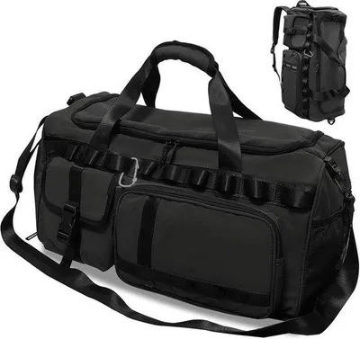 Produktbild von Famanu Sporttas große Crossbody Bag - Schwarz, 65 Liter