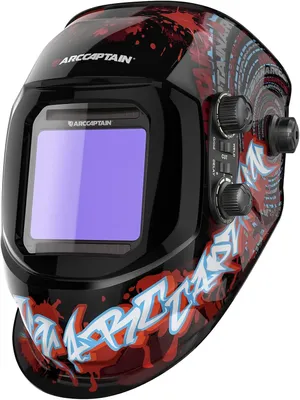Produktbild von ARCCAPTAIN Schweißhelm Automatik Real Colour Vollautomatik Schweisshelme mit Extra Großem Sichtfeld 10X9cm, Wahre Farbe Schweißerhelme
