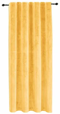 Produktbild von Verdunkelungsvorhang Samt weich 140x145 cm Gelb Vorhang Kräuselband blickdicht Gardine abdunkelnd U-Band