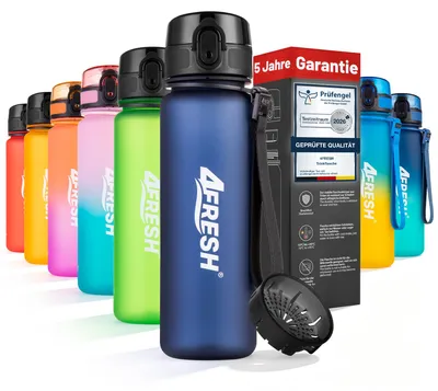 Obrázok produktu pre Fľaša na pitie 4FRESH Colourful Frosted – tmavomodrá, 500 ml