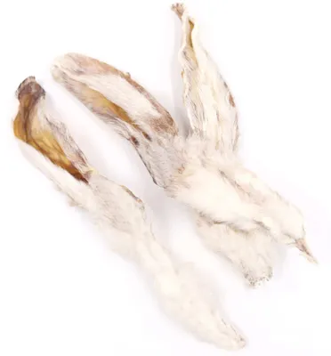 Produktbild von Kaninchenohren getrocknet mit Fell 2 Kg Hundesnack Kausnack Hundeleckerlie getreidefrei für Hunde natürlich ohne Zusätze