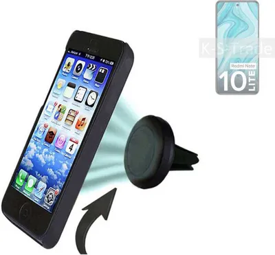 Produktbild von K-S-Trade Kompatibel mit Xiaomi Redmi Note 10 Lite Auto Handy Halterung KFZ Halter Lüftungsgitterhalterung Air Vent mount Smartphone Halter