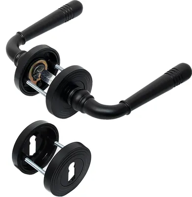 Produktbild von Türbeschlag 2309 Helena R BB Schwarz PVD Türdrücker Türklinke Türgriffe