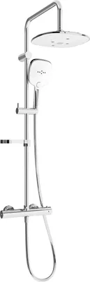 Produktbild von Mexen KX17 Brausegarnitur für Aufputzmontage mit Kopfbrause und Thermostatmischer, Chrom/Weiß - 771501791-02
