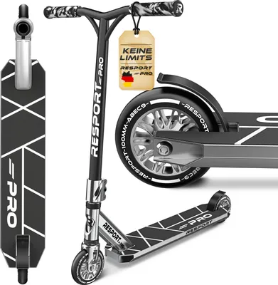 Image de RE:SPORT® Stunt Scooter REVO PRO pour enfants et adultes avec béquille | Stuntroller professionnel 110mmPolyuréthaneWheels & Y-Bar | Stuntscooter Kickscooter ABEC 9 roulement à billes | Trottinette Trickroller