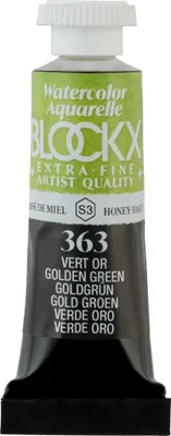 Produktbild von Blockx 3x Aquarellfarbe, Goldgrün - Tube 5ml - Grüngold 43363BXC