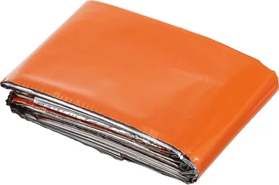 Produktbild von MFH Rettungsdecke, silber- und orangefarben beschichtet
