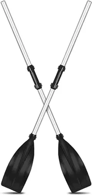 Produktbild von 2 Stück Paddel, Aluminium Doppelpaddel, Kajakpaddel, SUP-Paddel mit 2 verdickten und vergrößerten Blättern, für Kajak, Kanu,aufblasbares Boot