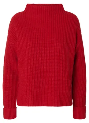 Produktbild von SELECTED FEMME Pullover mit Stehkragen und Rippstruktur Größe: L