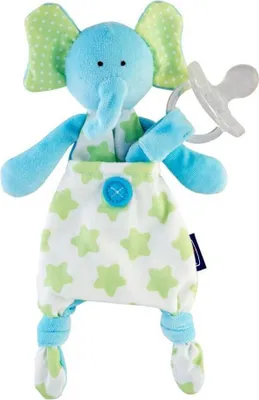 Produktbild von Pet mit Tasche für Schnuller, Elefant, 0m+