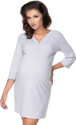 Immagine prodotto di PeeKaBoo Camicia da notte maternità donna Grigio Calma S/M