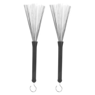 Produktbild von 2Pcs Trommel Pinsel Gummi Edelstahl Draht Versenkbare Jazz Percussion Zubehör