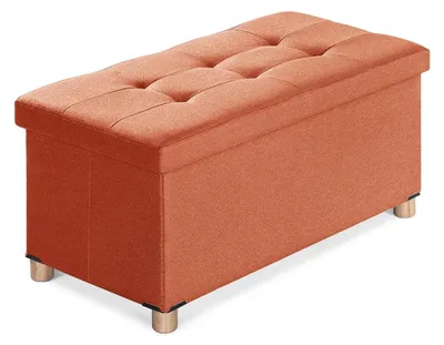 Produktbild von Faltbarer Hocker mit Stauraum und Holzbeinen