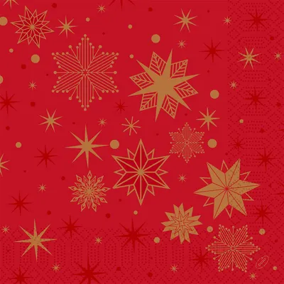 Produktbild von Duni Tissue Servietten 3 lagig 40 x 40cm Stargazing Red 250 Stück
